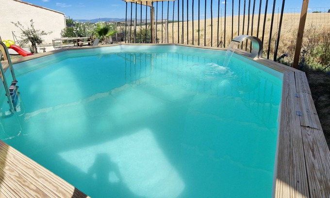Caux-et-Sauzens Cabine | Villa 8 personne avec clim et piscine privée
