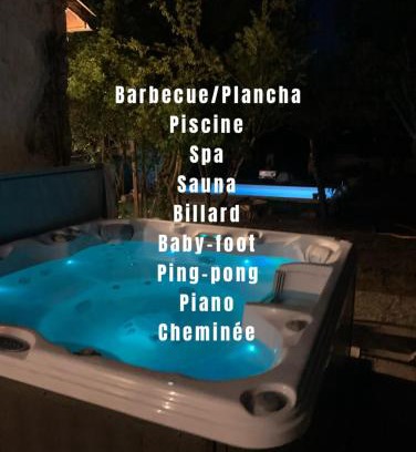 Cerons Maison | Villa Baptiste Spa Sauna Billard Piano ping-pong baby-foot Piscine près de Bordeaux