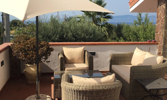 Briatico Appartement | Villa Bergamotto - Appartement Villa de luxe, à 3 minutes de la plage, premier étage, vue sur la mer