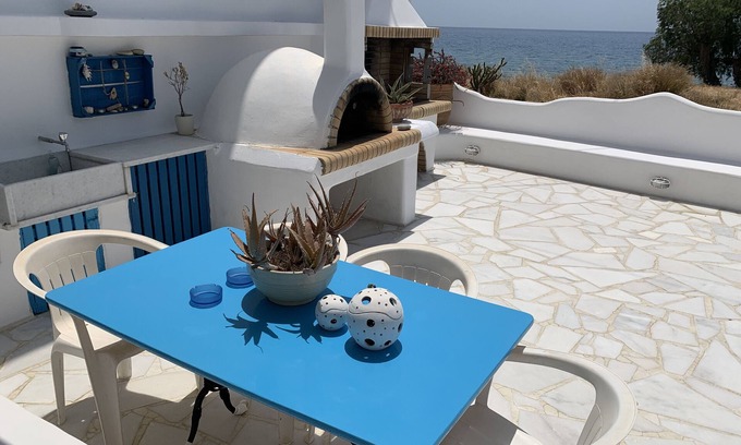 Makry Gialos Villa | Villa "Blue Sea" avec vue sur la mer, terrasse et Wi-Fi
