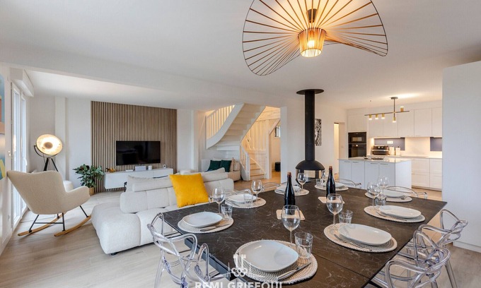 Gonneville-sur-Honfleur Villa | Villa Canet - Jacuzzi - cheminée - Sauna, recharge VE 10P