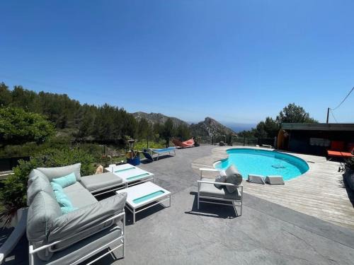 Niolon Villa | Villa Caiou/vue Mer/Piscine/Jardin