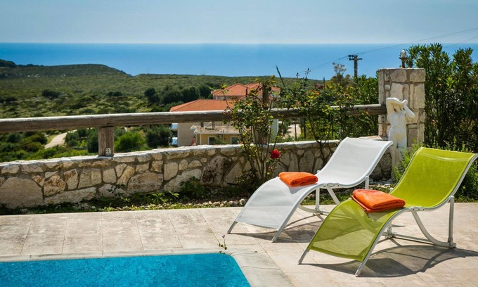Paliki Villa | Villa 'Country Atheras' avec vue sur la mer, Wi-Fi et climatisation