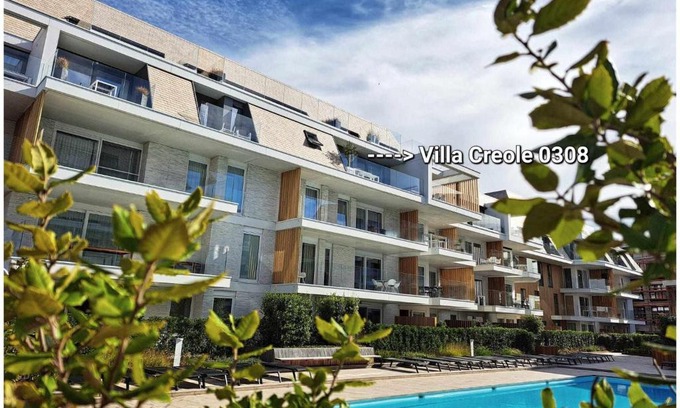 Nieuwpoort Appartement | Villa Creole 0308 Luxe appartement met verwarmd zwembad Nieuwpoort Jachthaven