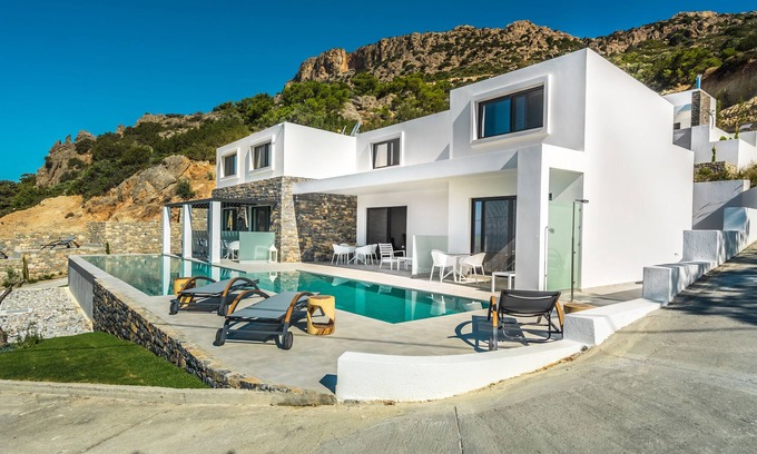 Koutsounari Appartement | Appartements privés Villa Daniela avec piscine et vue mer