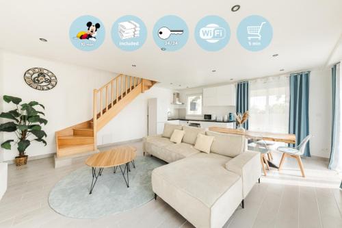 Coupvray Appartement | Villa Fantasia - 10 min Disneyland - 8 people