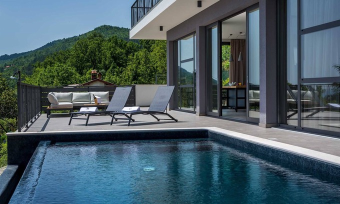 Opatija Villa | Villa Grand Vision - villa de luxe moderne avec piscine privée, vue sur la mer et 5 chambres
