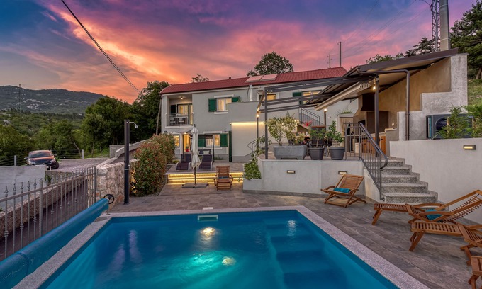 Hreljin Maison | Luxury villa Leta in a green oasis with pool, fitness & playground