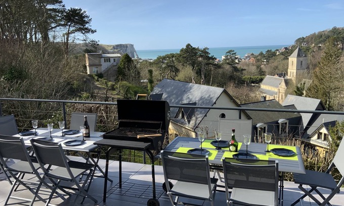 Etretat Villa | La Villa Panorama, vue mer et falaises D'Etretat