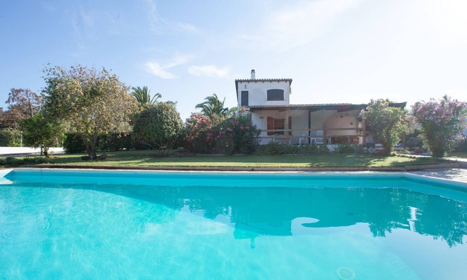 Calasetta Villa | Villa Paolina: private pool, large shady patio, big front garden