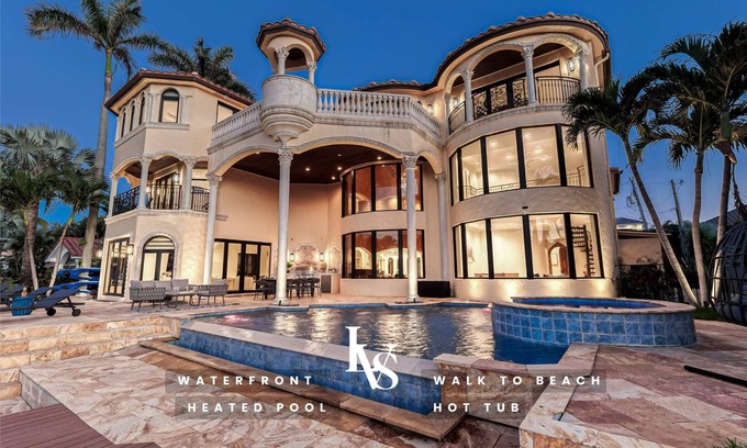 Delray Beach Shores Maison | Villa Rhodes Palatial Waterfront Beach Estate
