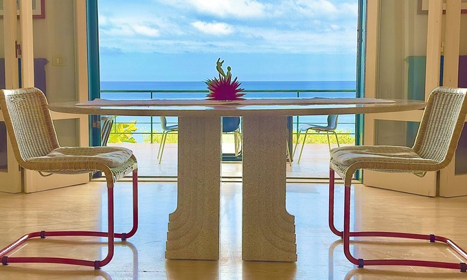 Capo Zafferano Villa | PLAGE MAISON VILLA SUR LA MER AVEC WI-FI