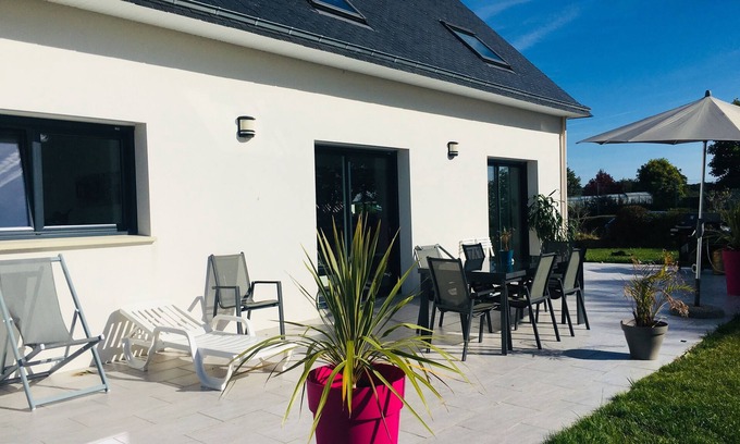 La Foret-Fouesnant Maison | Villa vue sur mer espace aquatique à partager