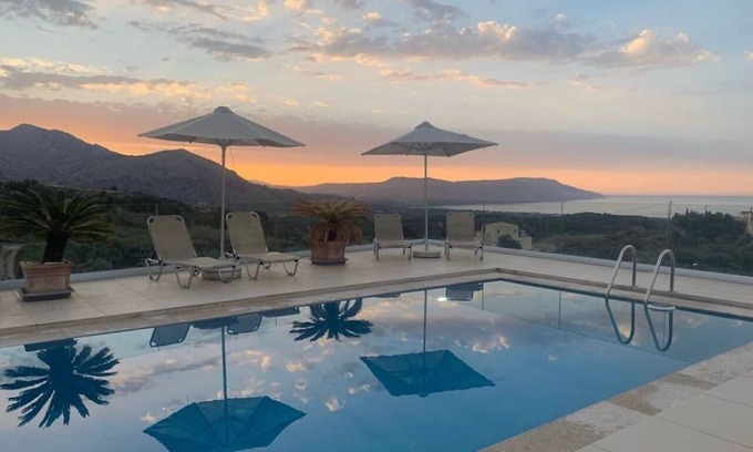 Kournas Appartement | Villa Vuna - Private Pool - Panoramic Seaview