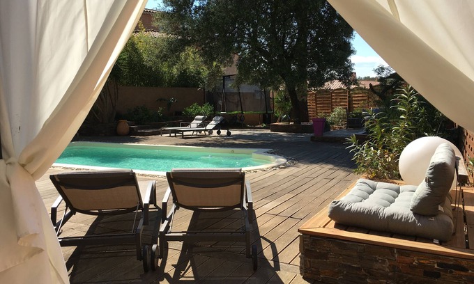 Vergeze Villa | Villa avec piscine privée 4 chambres