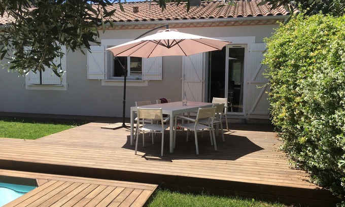 Teyran Maison | Villa avec piscine au calme