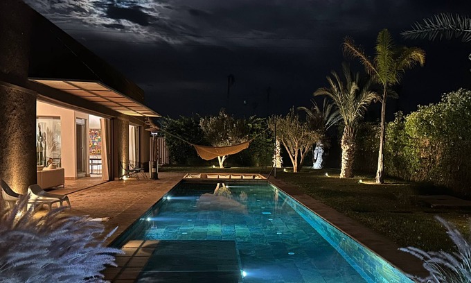 Annakhil Villa | Villa Zen'O | Hot Pool | Vue Palmeraie