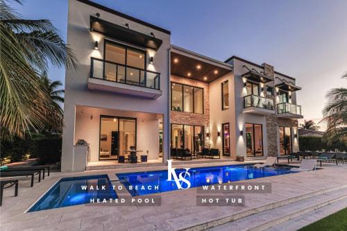 East Fort Lauderdale Maison | Villabella Luxe 100ft Waterfront Villa With 6bedrooms65bathrooms 5 Minute To Beach Chefaposs Kitchen Heated Poolhot Tub Outdoor Bbq Kitchen Sonos