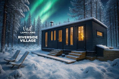 Kolari Chalet De Ski | Visit Lapelland - Riverside Village with a Nature View, Fireplace, Sauna, Kitchen