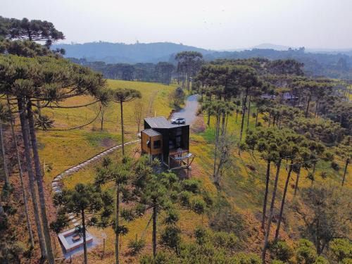 Rio Rufino Maison | Vivenda das Araucárias 02 Microcasa Aconchegante lareira, banheira