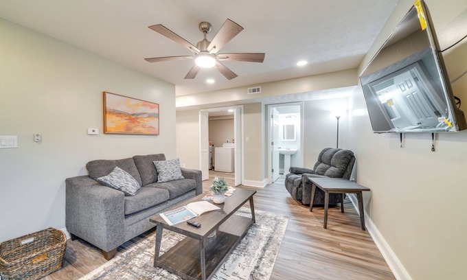 Clifton Heights Maison | Walk to Mellwood Art Center: Home w/Private Deck!
