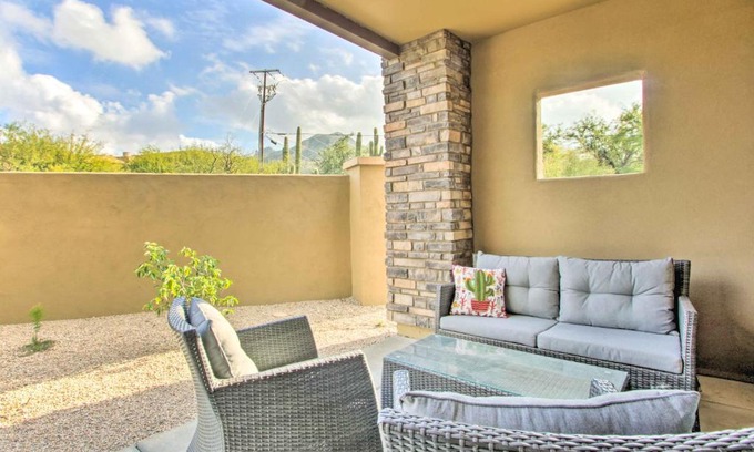 Cave Creek Maison | Walkable Cave Creek Townhome with Private Patio!