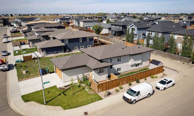 Lethbridge Maison | Walkout full separate 2BR 1Bath 3 queen beds suite. Separate entrance. Laundry.