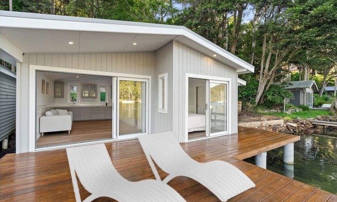 Church Point Maison | Waterfront Boathouse Stay with Open Deck and Views