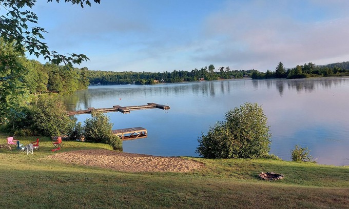 Combermere Cottage | Waterfront Cottage 3bdrm/4bath - Private Beach, Dock, Fire pit
