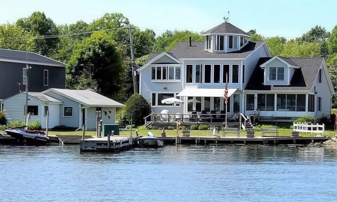 Sodus Point Maison | Waterfront Sodus Gem w/Dock, Game Loft, Bay View