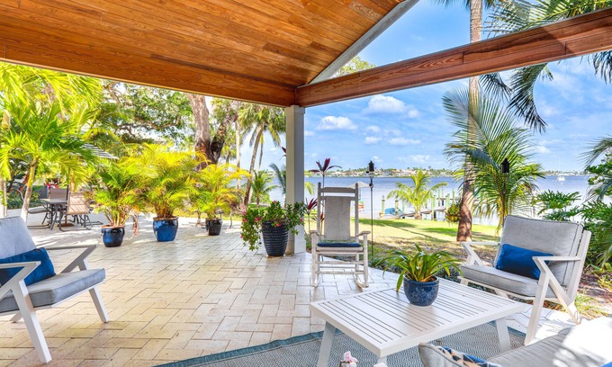 Stuart Cottage | Waterfront Stuart Oasis w/ Hot Tub & Dock!