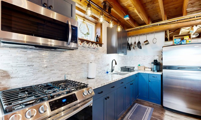New Durham Maison | Waterside retreat with streaming, grill, open layout, full kitchen, & W/D