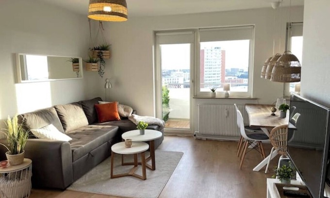 Mitte-Sud Appartement | Weser-City-Panorama | 2Zi | 9OG | 5P | Mitte