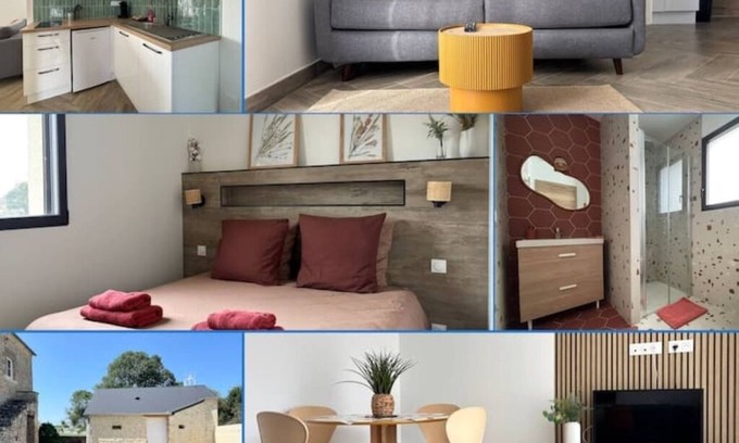Loucelles Appartement | Wheat field apt ground floor near Bayeux with terrace and parking