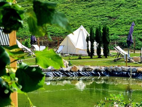 Misace Autre | White Tent Mountain View in camp Garden Park