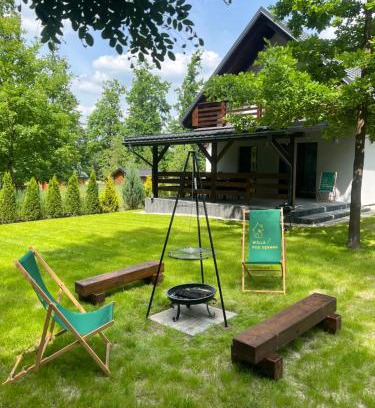 Rakow Villa | Willa Pod Dębami II domek nad zalewem Chańcza z balią oraz sauną na wyłączność