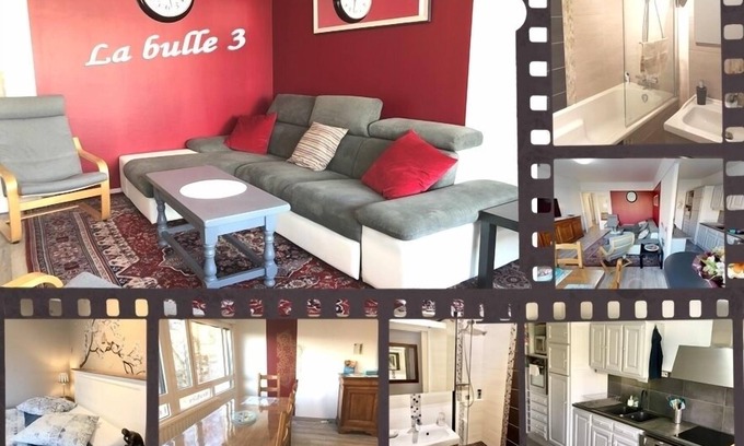 Saint-Remi Appartement | BedinReims Superbe 110m² 4chb/2sdb +parking gratuit centre Ideal 8 à 9pers