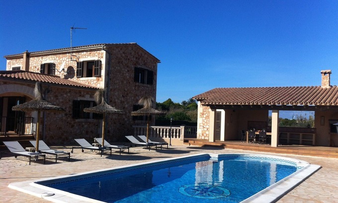Es Palmer Maison | Magnifique finca avec une grande piscine et une cuisine barbecue près d'Es Trenc!
