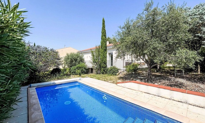 Montesquieu-des-Alberes Maison | Belle maison de vacances privée avec WIFI, climatisation, piscine privée, TV et patio