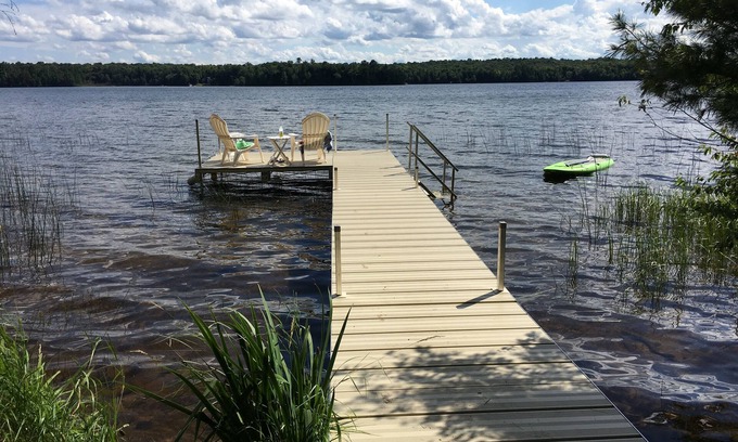 Three Lakes Cabine | Log Cabin Retreat, des années 1950, à 500 pieds de Franklin Lake / Chequamegon Ntl Forest