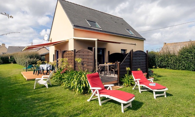 Kerlouan Maison | Belle maison de vacances privée pour 6 personnes avec WIFI, TV et terrasse