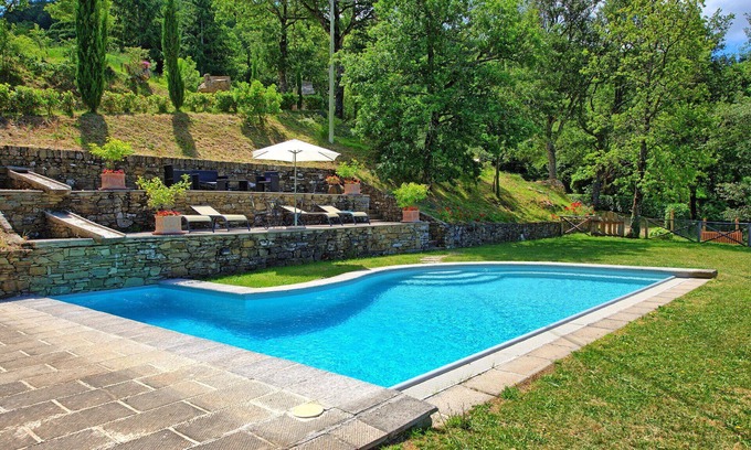 Pieve di Chio Villa | Maison de vacances privée avec WIFI, piscine privée, TV, patio, animaux admis, vue panoramique