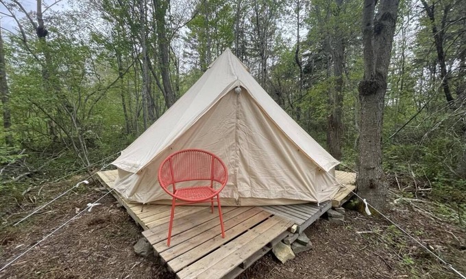 Keswick Ridge Location De VR | Woodland Bell Tent, Glamping near Fredericton, NB!