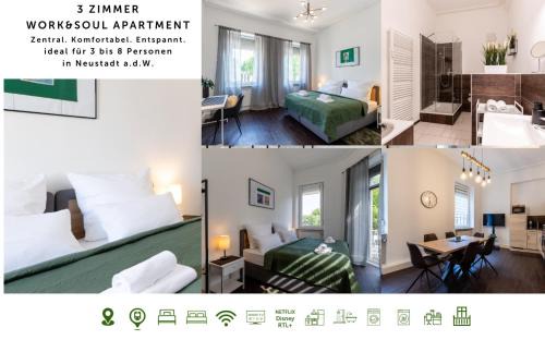 Neustadt an der Weinstrasse Appartement | Zentral gelegenes 3 BR Work&Soul Apartment, ideal zum Entspannen und Arbeiten