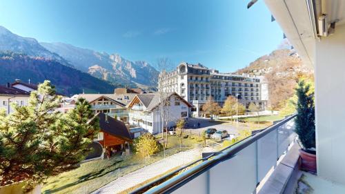 Engelberg Appartement | Zentrales Studio mit mega Bergblick, Titlis, Luzern, Lake, Kurpark