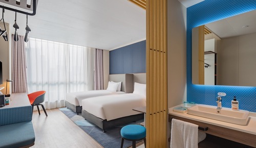 Chambre Standard, 2 lits une place, vue ville
