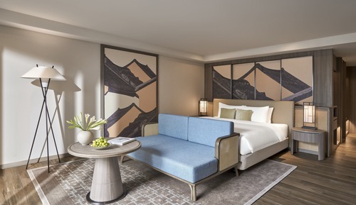 Chambre Premium, 1 très grand lit, vue fleuve