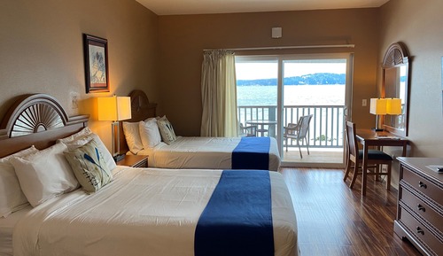 Chambre Double, 2 lits doubles, balcon, vue canal