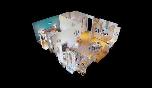 Appartement Standard, 1 grand lit, accessible aux personnes à mobilité réduite, vue jardin