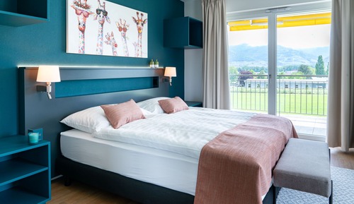 Chambre Double Supérieure, 1 grand lit, vue montagne